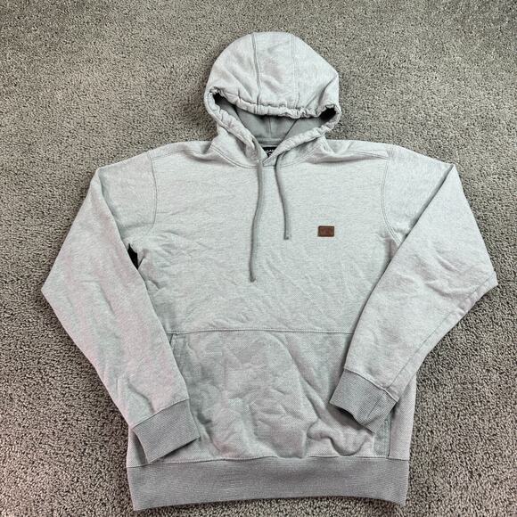 Billabong Hoodie Mens Small Gray Brown Logo Surfing Skater Pullover Sweatshirt - Picture 1 of 9